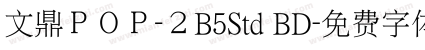 文鼎ＰＯＰ-２B5Std BD字体转换
